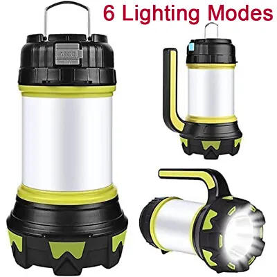 $23.92 • Buy NEW Rechargeable Camping Lantern LED Torch 6 Modes Outdoor Tent Lamp Power Bank