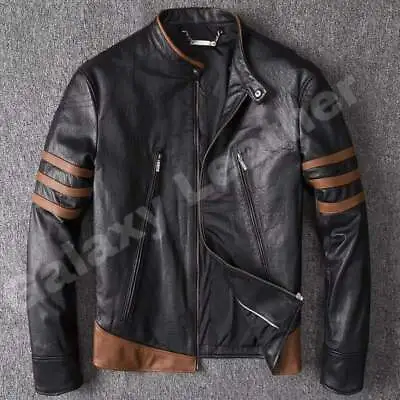 XMEN XO Wolverine Logans Biker Style Real Leather Jacket • $66.98