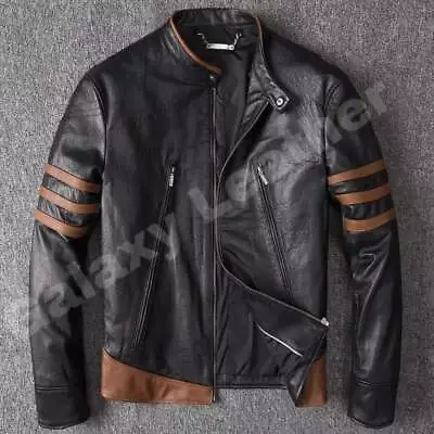 $54.99 • Buy XMEN XO Wolverine Logans Biker Style Real Leather Jacket