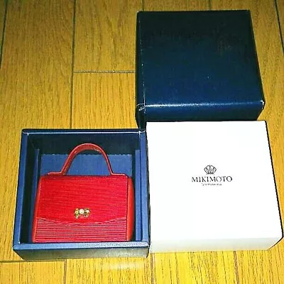 Mikimoto Pearl Jewelry Box Case For Ring Earrings Brooch Red With BOX NBW Japan • $119.95