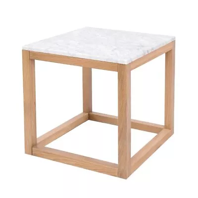 Harlow End Table Oak-White Marble Top • $192.85