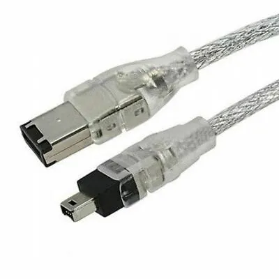 Firewire Ilink 6-4 Pin Dv Cable For Canon Vixia Hv30 Hv20 Hv10 Xm2 Xm1 Zr100 • £5.99