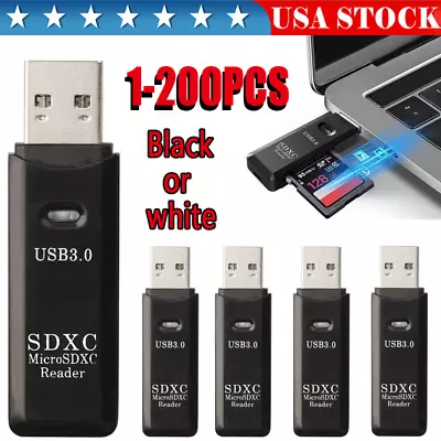 USB3.0 SD Card Reader For PC Micro SD Card To USB Adapter For Camera Memory Lot • $45.36