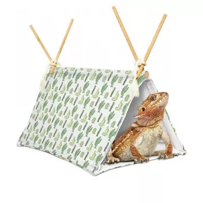 $29.59 • Buy Bearded Dragon Tent Bed,Cactus Pattern Reptile Bearded Dragon Cage/hides Cactus