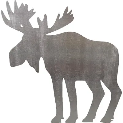 Moose 2 Steel Cut Out Metal Art Decoration • $13.99