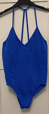 Zara Bodysuit Size EUR M - L  Blue Mesh Side Panels BRAND NEW WITH TAGS • £12.99