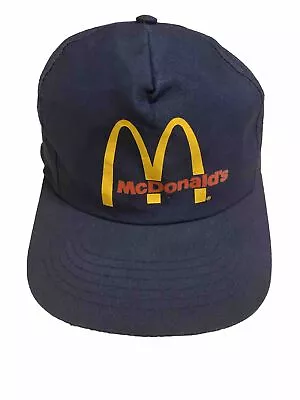Vintage McDonald's Snapback Hat Cap Blue Head To Toe • $19.99