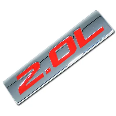 Chrome/red Metal 2.0l Engine Race Motor Swap Emblem Badge For Trunk Hood Door • $8.95