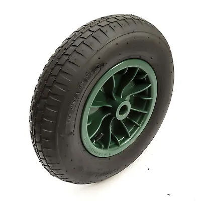 16 Inch 4.80/4.00-8 Wheel & Tyre Green 4 Ply 1  Bore Garden Trolley Trailer Cart • £18.99