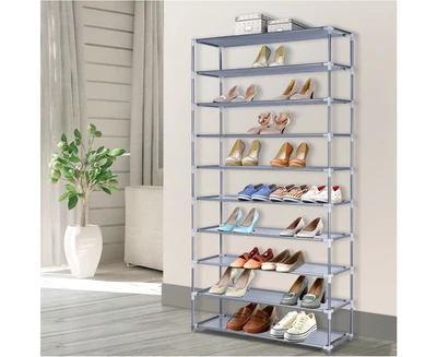 $37.99 • Buy Shoe Rack 10-Tier (50 Pair) DIY Stackable Stand -Silver