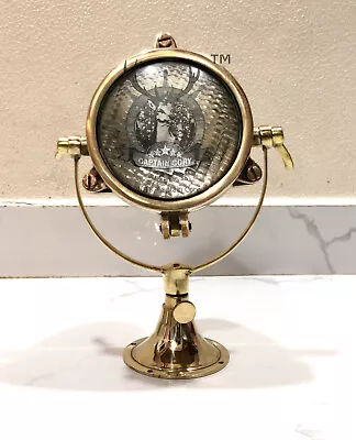 Antique Nautical Maritime Boat Mini Ship Splash Spot Light With Adjusting Stand • $376.02