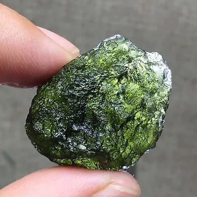 53.5Ct MOLDAVITE From Czech Republic From Meteorite Impact With Chips • $9.99