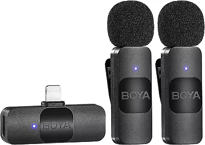 BOYA Wireless Lavalier Lapel Microphone For Iphone Ipad - Dual Mini Omnidirec... • $67.80