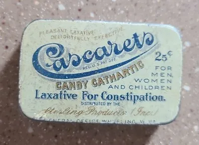 $9.99 • Buy VTG Cascarets Candy Catharting Laxative Tin Sterling Products Inc Tin Only