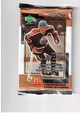 1999-00 McDonalds Upper Deck Retro Hockey Cards 4 Card Pack Unopened (  ) • $7.26