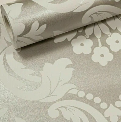 £8.95 • Buy Arthouse Neutral Gold Beige Traditional Vintage Floral Damask Metallic Wallpaper