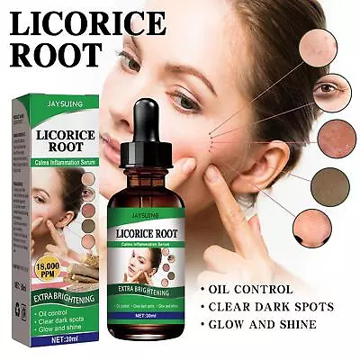 £4.33 • Buy Licorice Root Extract Essential Oil Anti Pore Shrinking Serum Acne Facial C1M6