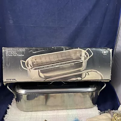 $25.25 • Buy Vintage Himark Stainless Steel Fish Poacher Veggie Steamer Complete 18 L X 6 W