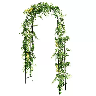 Garden Arch Arbor Trellis Pergola 7.5 Ft Metal Archway For Climbing Plants Party • $79.99