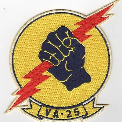 6  Usn Navy Va-25 Squadron No Stars Fist Of Fleet A-7 Embroidered Jacket  Patch • $39.99