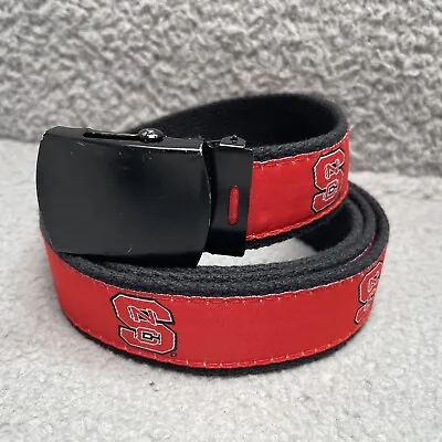 $19.95 • Buy NC State Belt Wolfpack NCSU Logo Red Block S Mens 47 In Long One Size