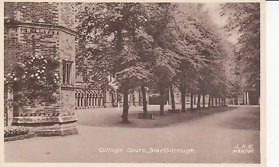 Marlborough  - College Court B&w Postcard • £1.20