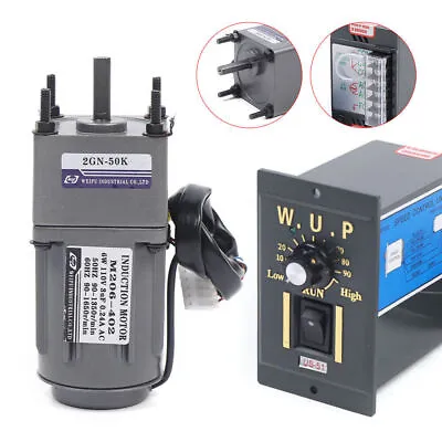 110V AC Gear Motor Reversible Electric Variable Speed Controller 27 RPM/MIN 1:50 • $52.25