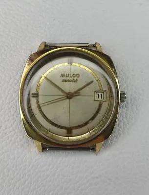 Mulco Memodat Incabloc Automatic 265-110 Men's Watch Beige Dial Vintag 17 Jewels • $190