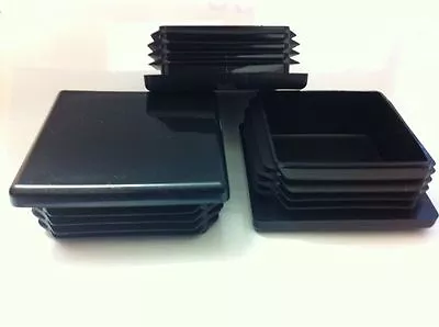 £1.55 • Buy Square Plastic Black Blanking End Caps Tube Pipe Inserts Plug Bung Box Section