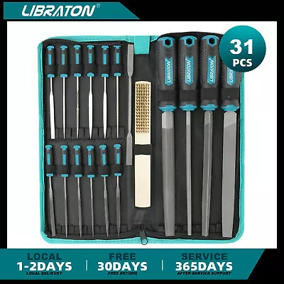 File Set 31 Pcs Hand Metal File Drop Forged Alloy Steel File Set With Carry Case • $30.39
