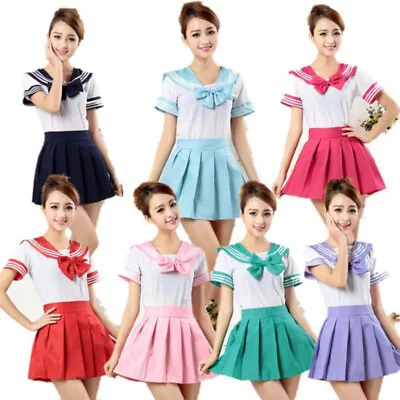 3Pcs Japanese School Uniforms Anime COS Sailor Suit JK Students Clothes C_G8 • $16.63