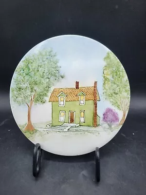 H & R Johnson Ltd Round Tile Trivet Cottage Lane Art Made In England 6  • $12