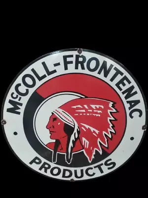 PORCELIAN McCOLL-FRONTENAC ENAMEL SIGN SIZE 30X30 INCHES DOUBLE SIDED • $374.29