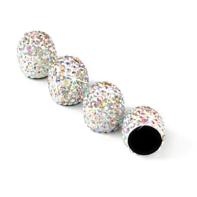 4x Bling Crystal Diamond Stem Car Tire Tyre Valve Dust Caps Covers Universal • $10.44