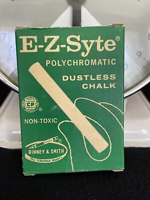 Vintage E-Z-Syte Polychromatic Dustless Chalk #1420 12 Sticks Binney & Smith USA • $6