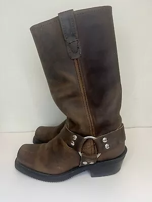 Double H Harness Leather Motorcycle Square Toe Boot Sierra Womens 6.5 • $79