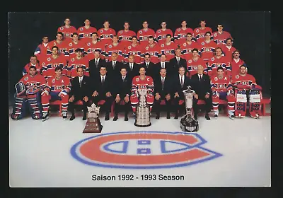 1992-93 MONTREAL CANADIENS  5  X 7-1/2  Team Promotional Photo/Postcard • $6.99