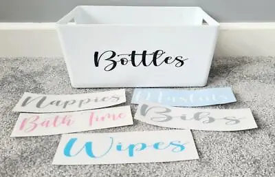 £1.55 • Buy Baby Storage Box Vinyl Decal Labels/Stickers Wipes Nappies Cupboard Stickers