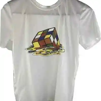 Rubix Cube Girls Boys T Shirt Melting Rubix Funny Vintage Gift For Gamers Unisex • $9.96