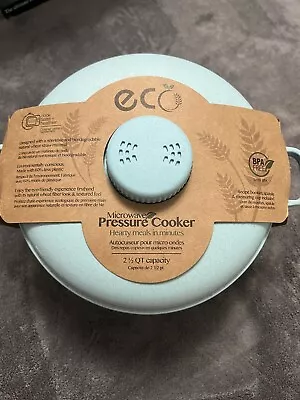 ECO Friendly Microwave Pressure Cooker Robin Egg Blue Non Toxic BPA Free 2.5 Qt • $14