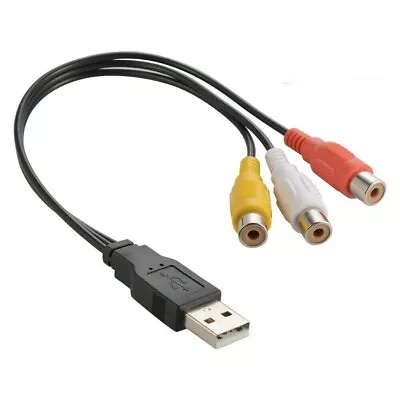 USB Male To 3 RCA AV Audio Video Cable  Adapter For TV HDTV DVD 1080P US • $3.99