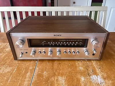 VINTAGE SONY STR-7035 HEAVY Stereo Receiver W/ Wood Case PLEASE READ • $195