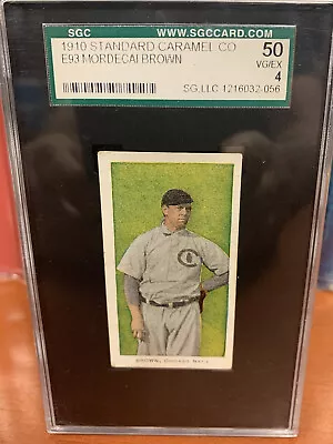 1910 E93 Standard Caramel Mordecai Brown SGC 4 • $1845