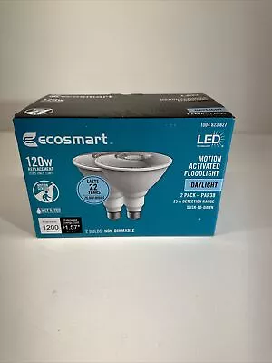 EcoSmart 120-W Equivalent PAR38 LED Motion Sensor Flood Light Daylight (2-Pack) • $18.95