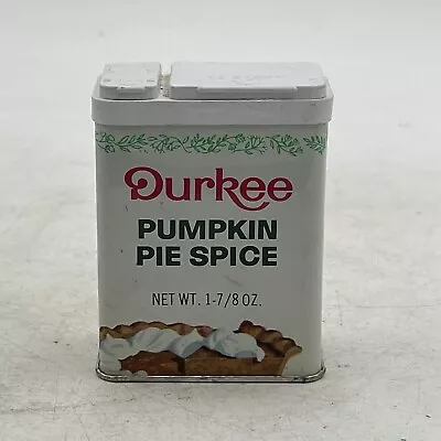 Vintage Durkee's Pumpkin Pie Spice Tin 1 7/8 Oz. Fall Thanksgiving Halloween • $18.95
