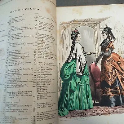 1872 Frank Leslie's Lady's MAGAZINE Book Vol. XXX COLOR PLATES ANTIQUE DRESS • $75
