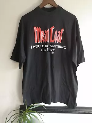 Vtg 1993 Meatloaf  I Would Do Anything  Black Tshirt Mens XL (rare 90s) • £95