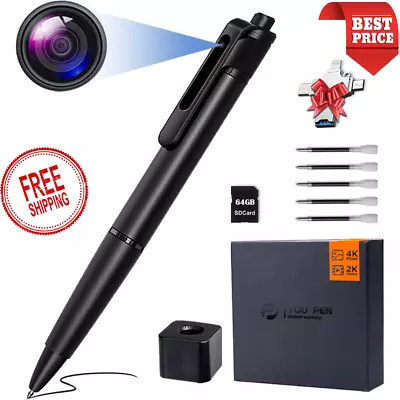 4K HIDDEN PEN CAMERA HD Video Recorder Gear Mini Body Camera Portable Pocket Cam • $83.96