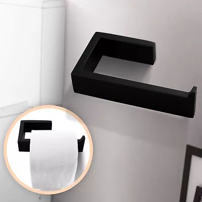 ACA Toilet Paper Roll Holder Square Wall Mounted Black Stainless Steel 304 Bath • $29.25