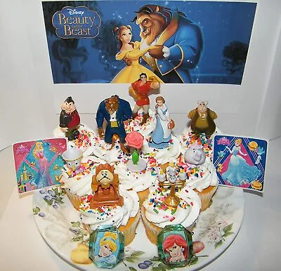 Beauty And The Beast Cake Toppers Cupcake Decorations Set With 10 Figures • $15.95